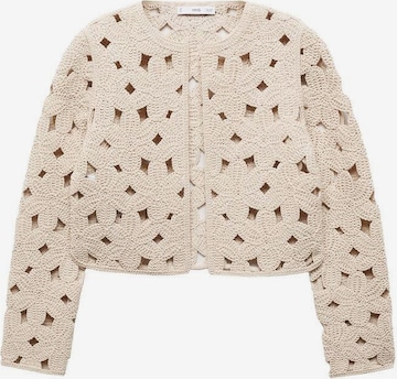 MANGO Knit Cardigan 'Isabel' in Beige: front