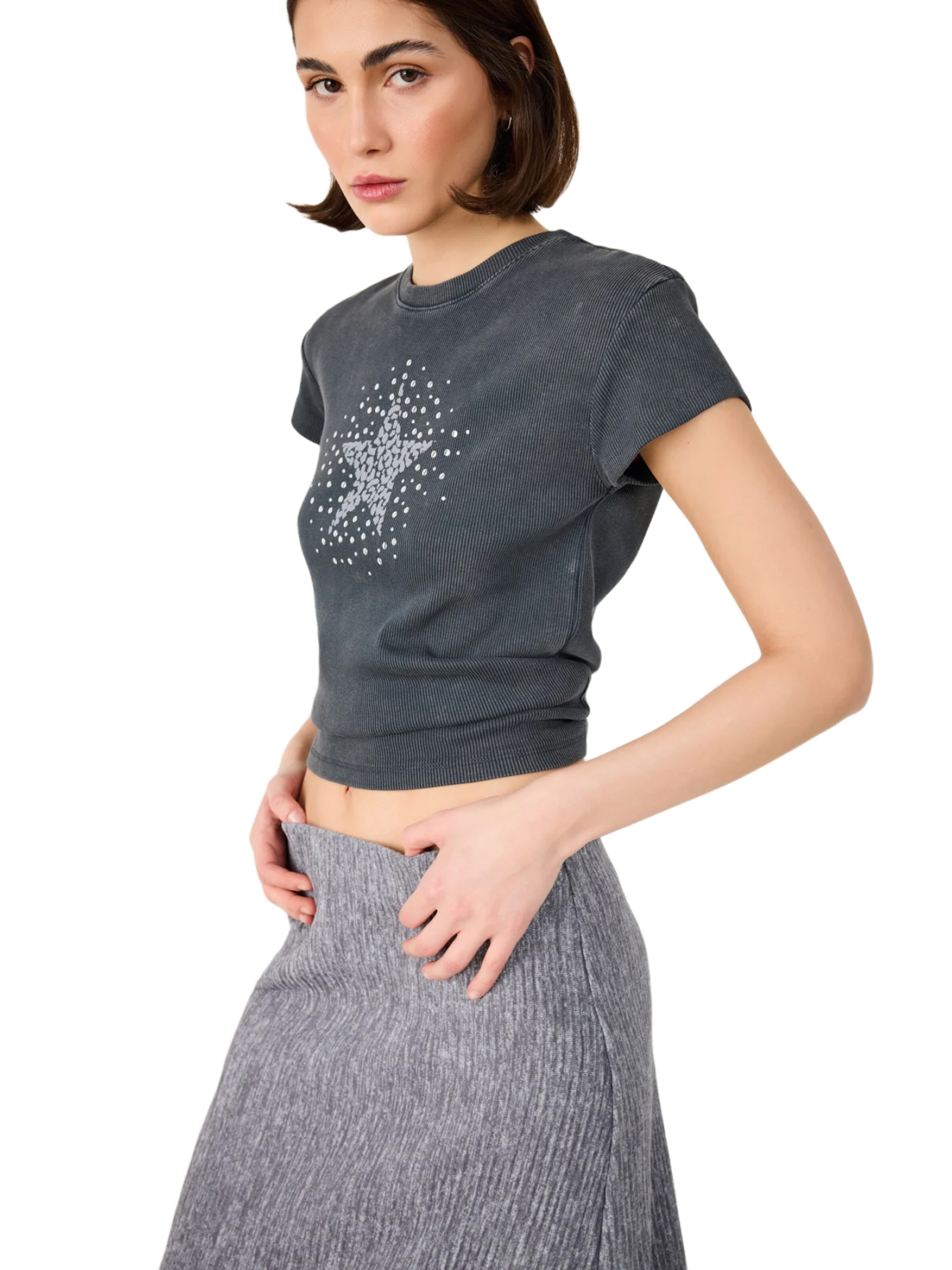 No Matter What Shirt in Grijs: voorkant