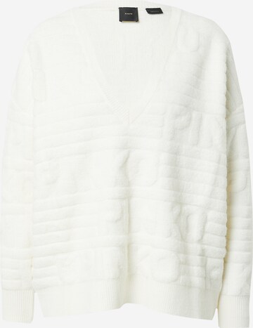 PINKO - Pullover 'BARBONE' em branco: frente