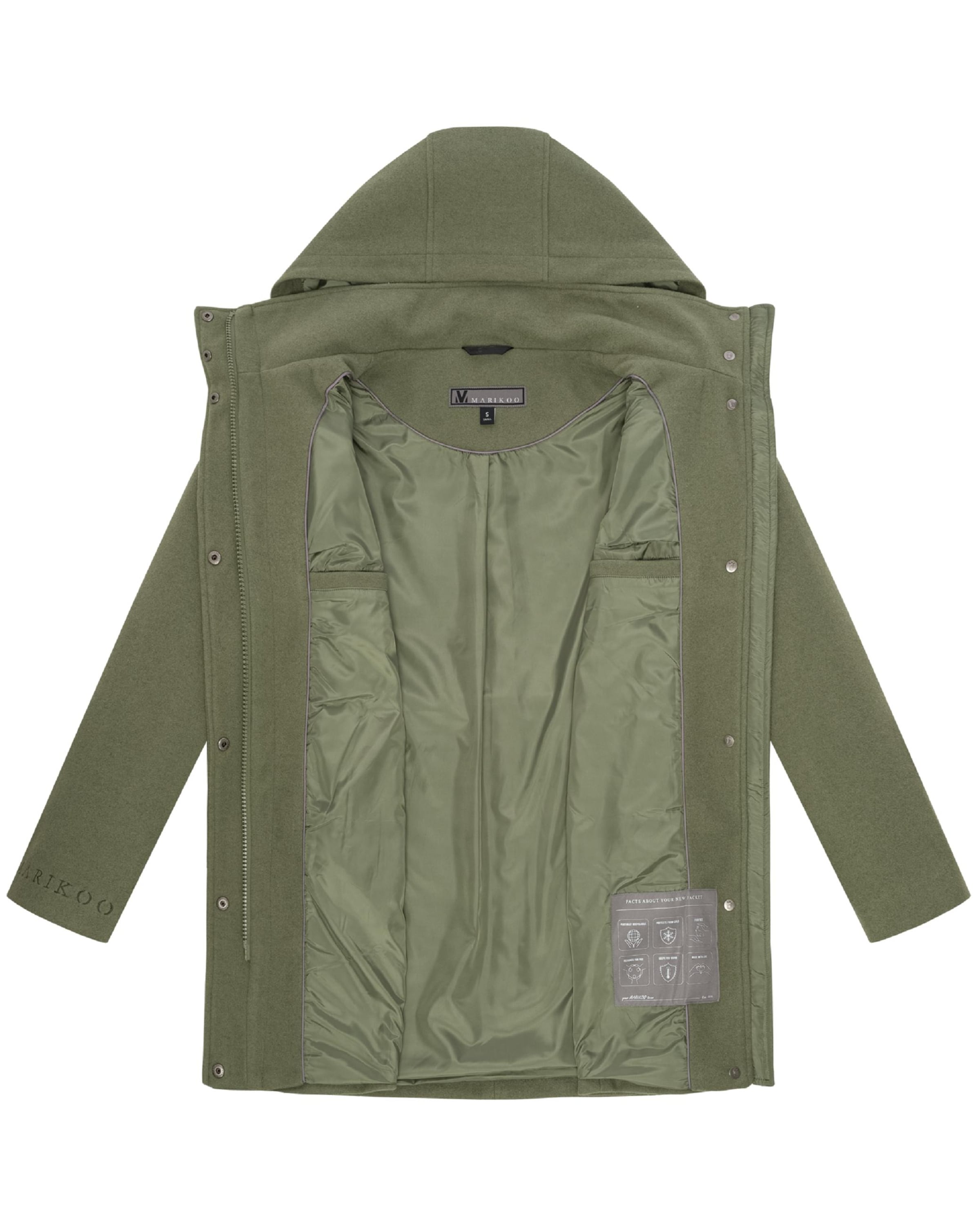 MARIKOO Ανοιξιάτικο και φθινοπωρινό παλτό 'Katalinaa 16' σε πράσινο