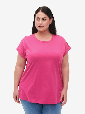 Zizzi Koszulka 'KATJA' w kolorze różowy: przód