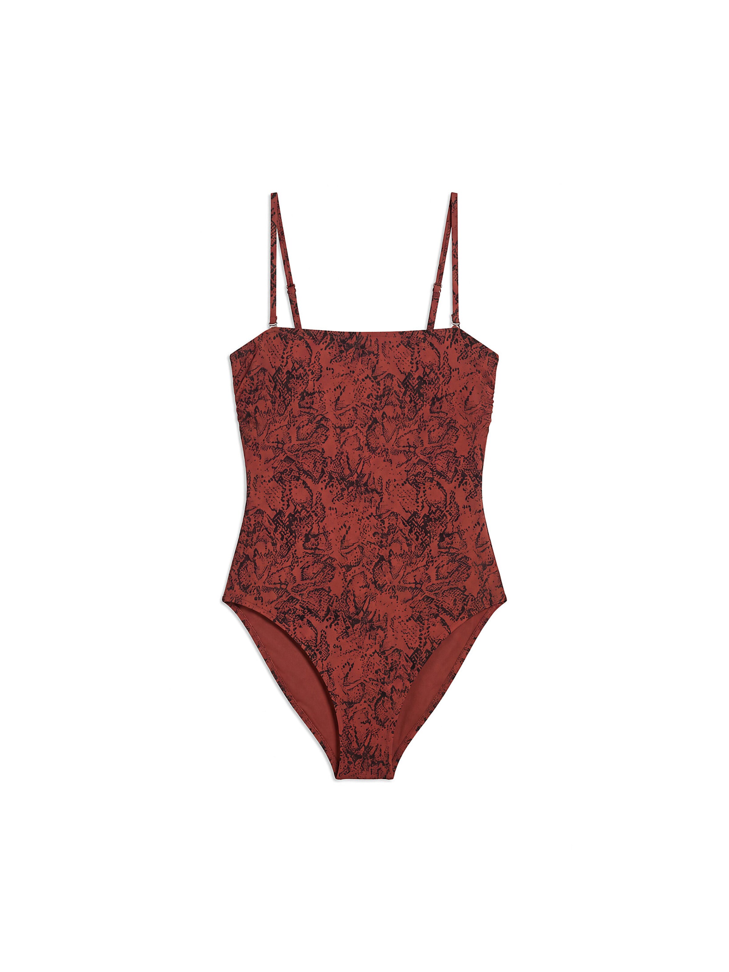 Calvin Klein Swimwear Badpak 'Essentials' in Bruin: voorkant