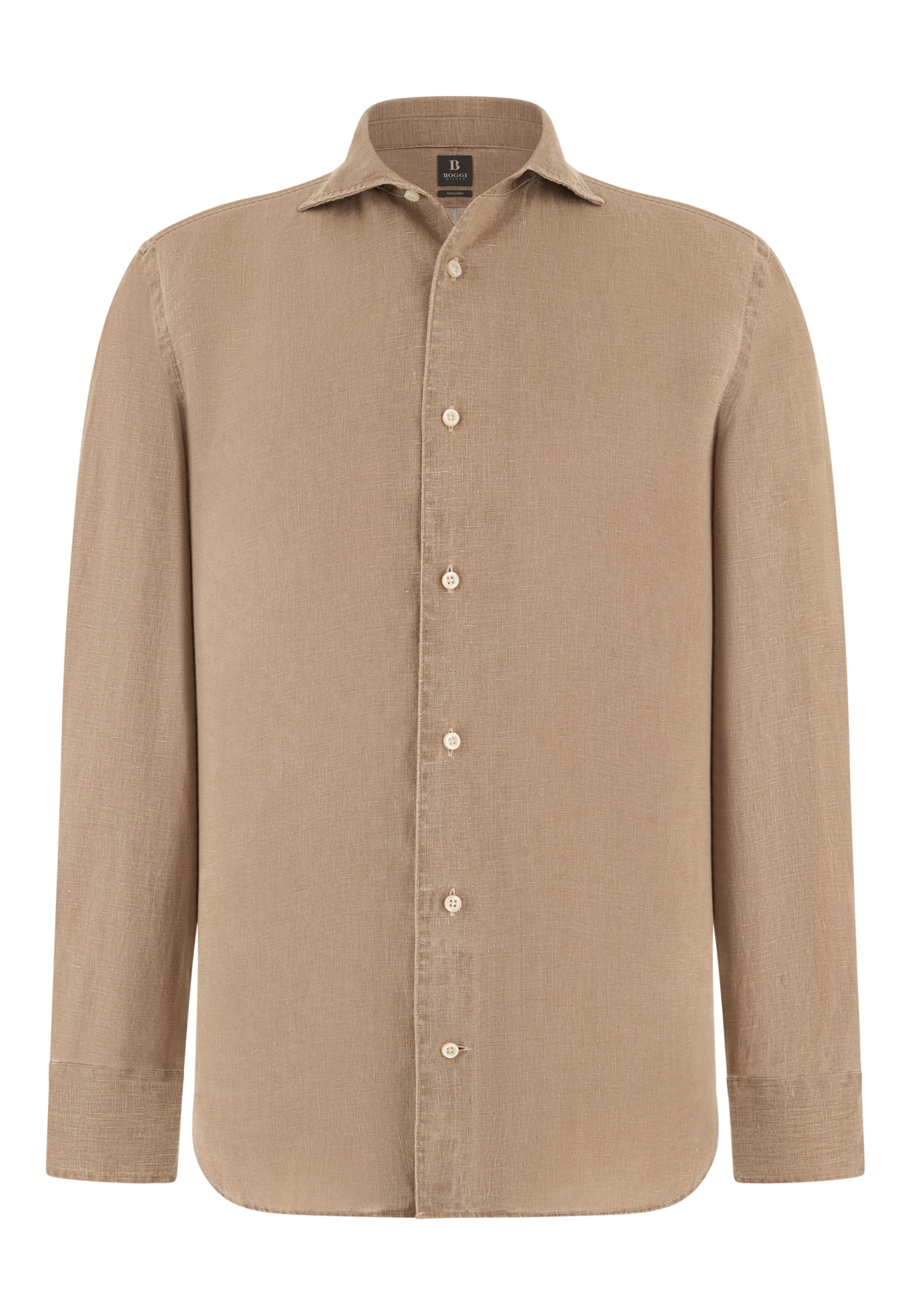 Boggi Milano Overhemd in Bruin: voorkant