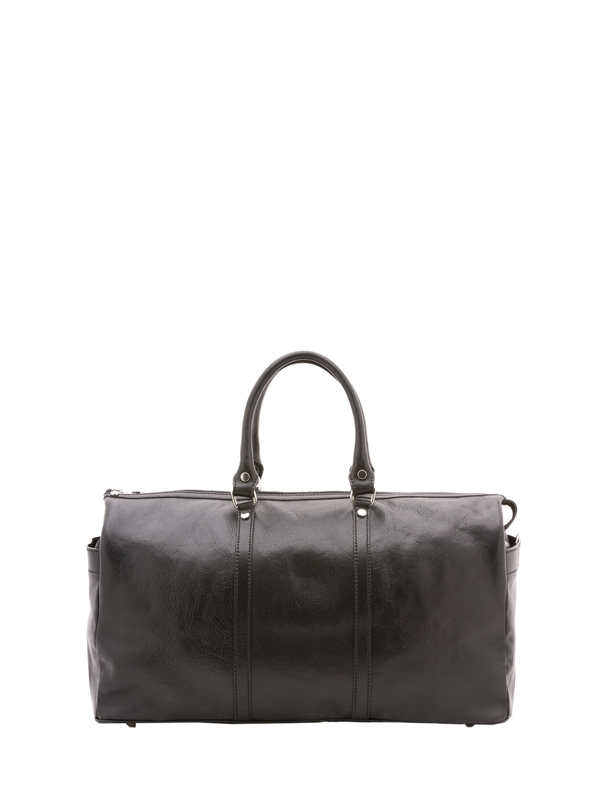 Borsa da viaggio 'Borsa da viaggio unisex vera pelle con zip - Made in Italy' di Chiara Ferretti in nero: frontale