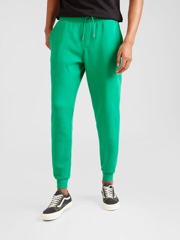 TOMMY HILFIGER Tapered Broek in Groen: voorkant