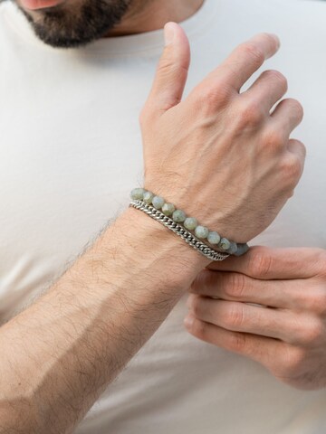 GT Collection Armband 'Faceted-Bead' in Grau