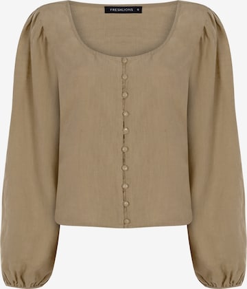 FRESHLIONS Blouse 'Amara' in Bruin: voorkant
