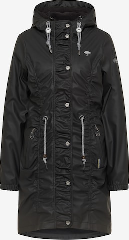 Schmuddelwedda Raincoat in Black: front