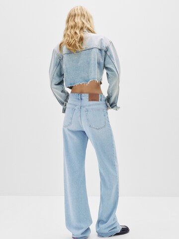 Pull&Bear Wide leg Jeans in Blauw