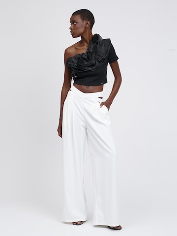 Influencer Široký strih Nohavice - Biela