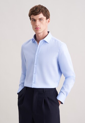 SEIDENSTICKER Slim fit Zakelijk overhemd 'Schwarze Rose' in Blauw: voorkant