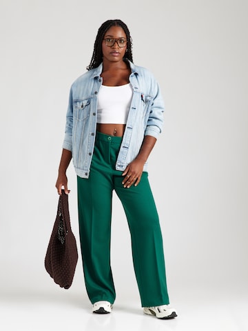 SAMOON Wide Leg Hose in Grün