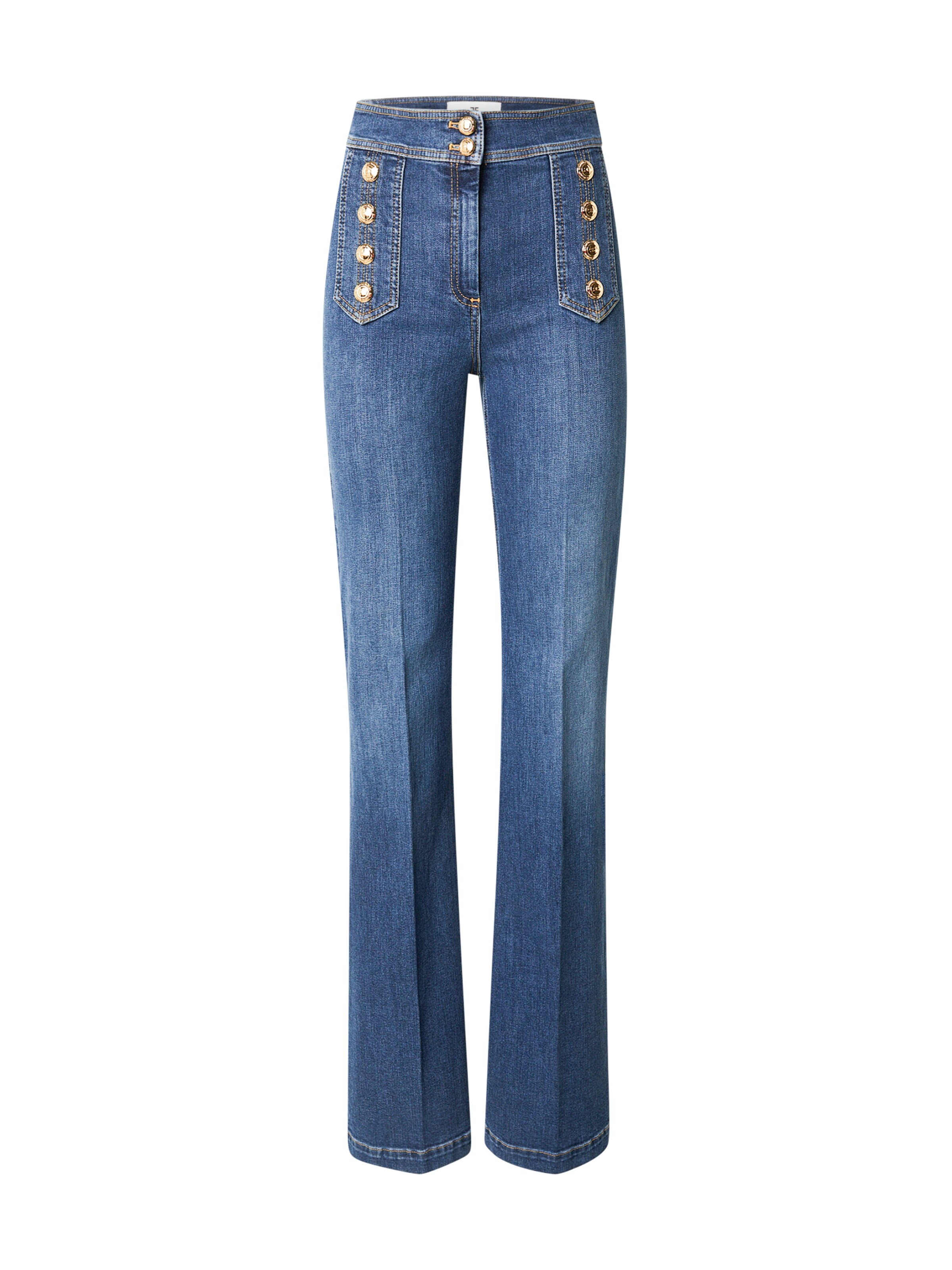 Elisabetta Franchi Flared Jeans in Blau: Vorderseite
