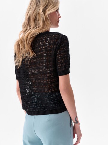Blue Shadow Blouse in Black