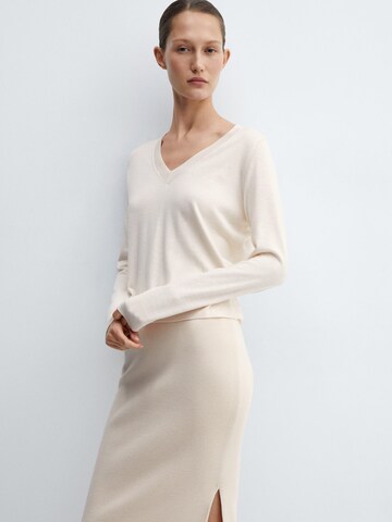 MANGO Trui 'LUKAV' in Beige: voorkant