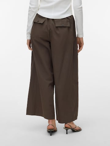 VERO MODA Wide leg Pants 'VMJose' in Brown