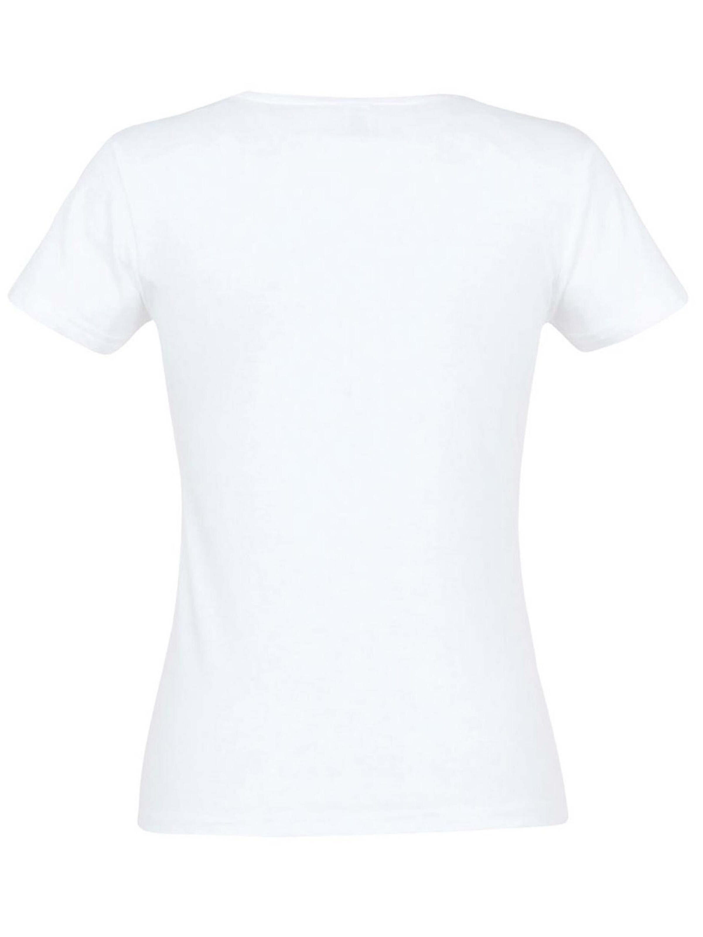 RMK Shirt 'Be Happy' in Weiß