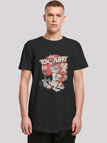 T-Shirt 'Tom and Jerry TV Serie Rocket Prank' F4NT4STIC en noir : devant