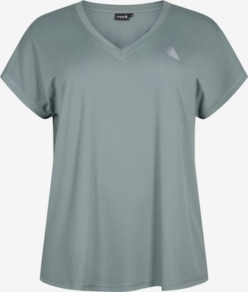 T-shirt fonctionnel 'ABASIC' Active by Zizzi en vert : devant