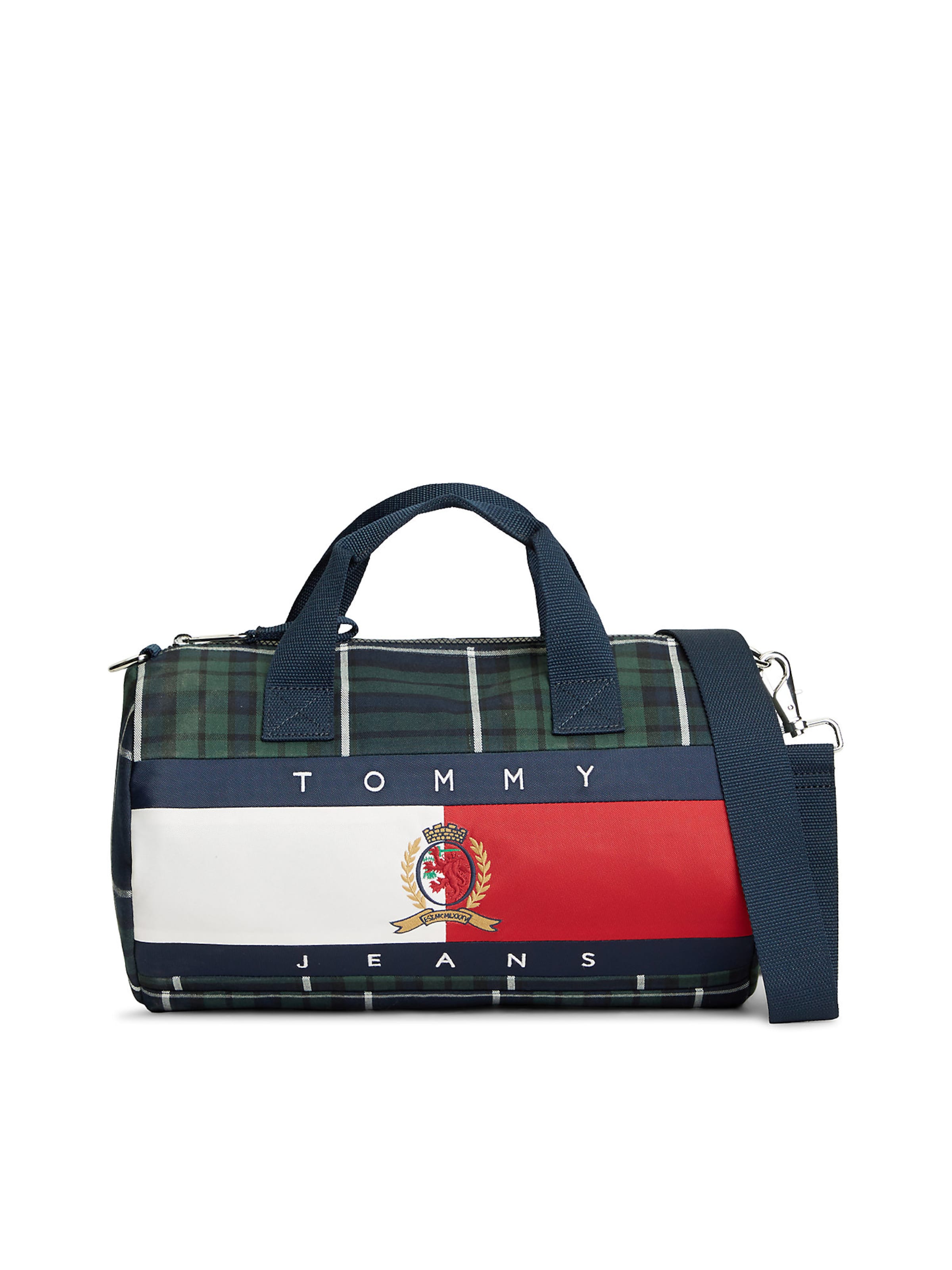 Tommy Jeans Sporttas 'Archive Flag Badge' in Groen: voorkant