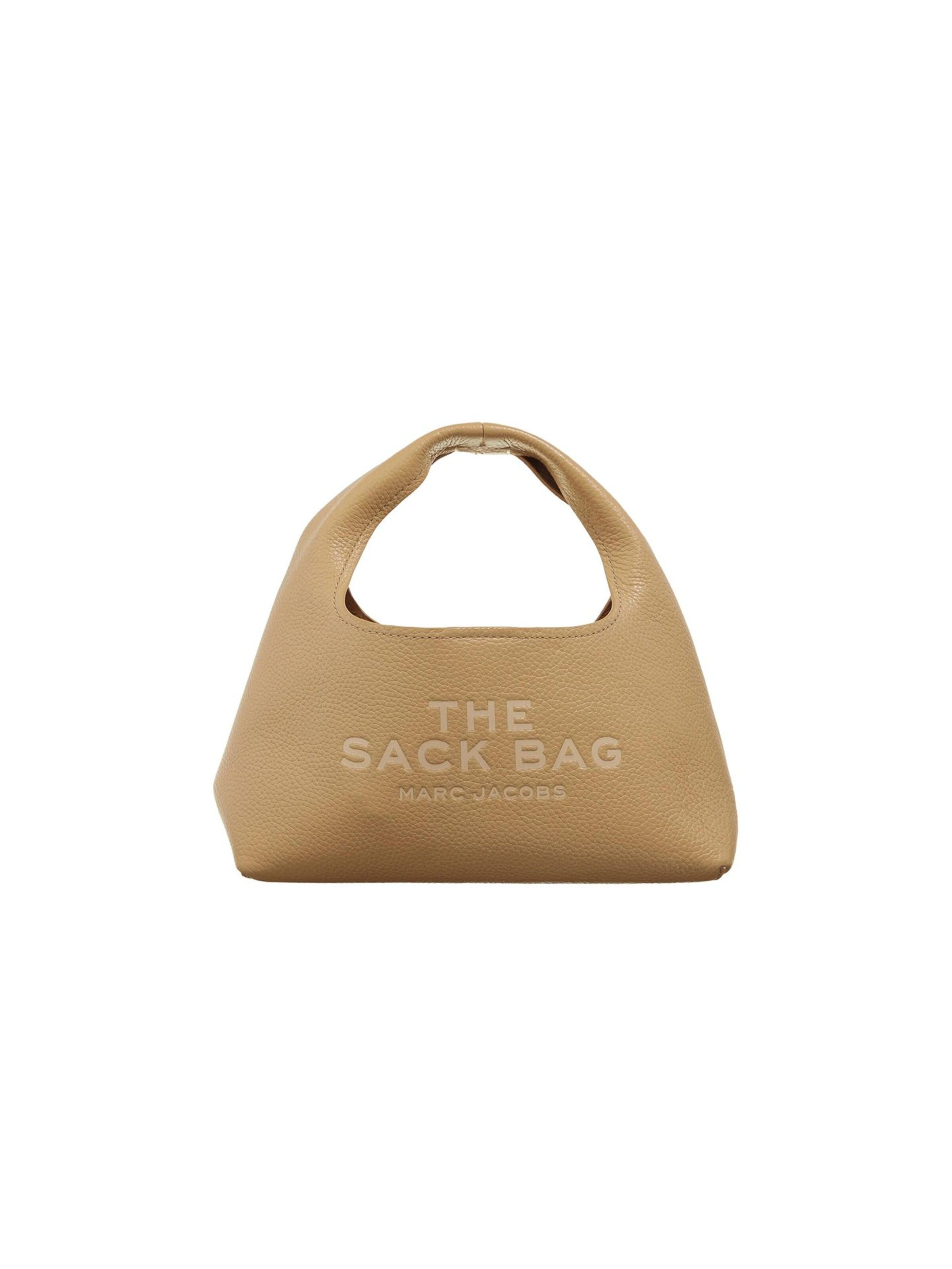 Marc Jacobs - Bolso de mano 'The Mini Sack 24x13x14 cm' en beige: frente