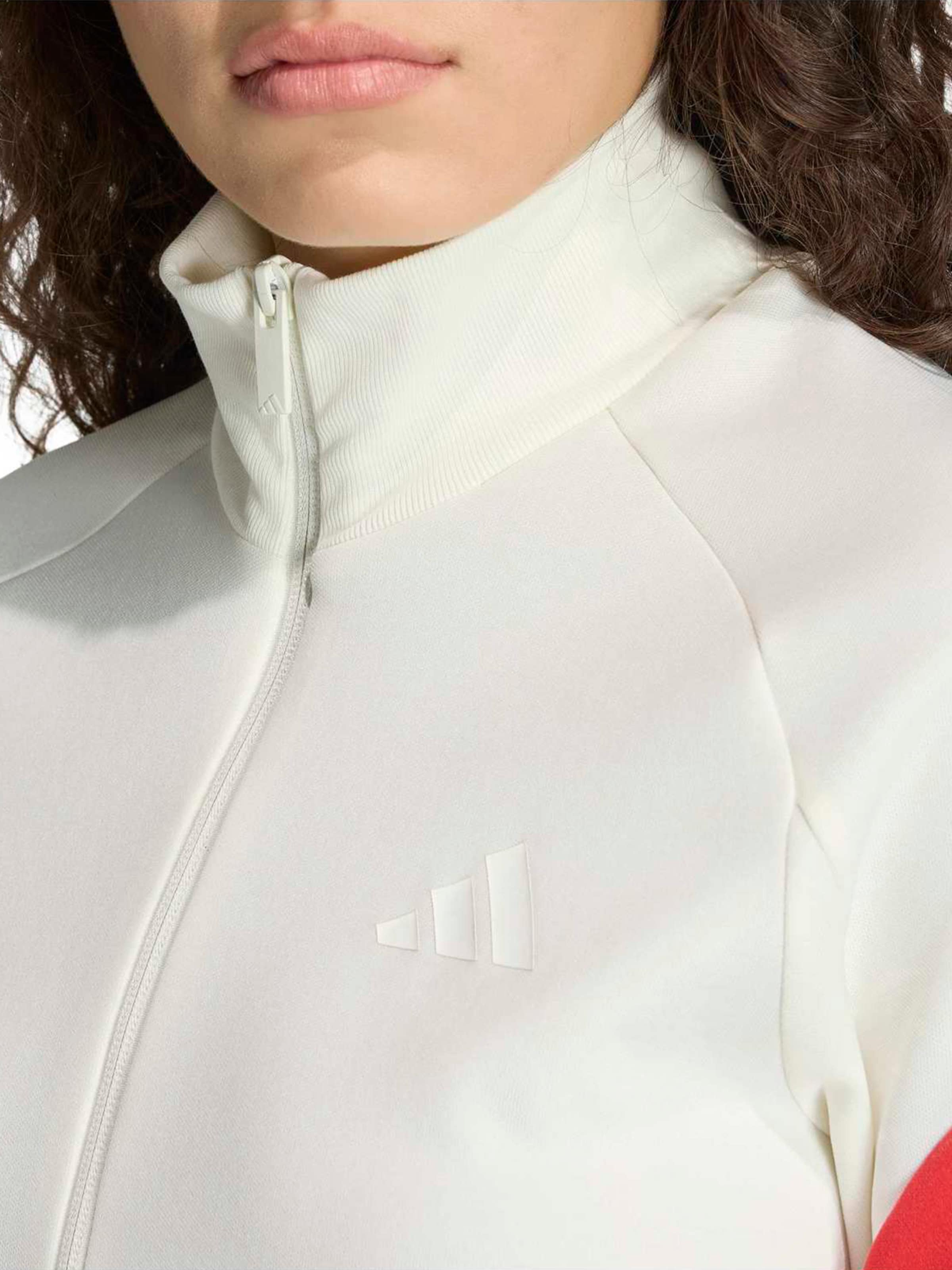 Bluză cu fermoar sport 'House Of Tiro' de la ADIDAS SPORTSWEAR pe alb