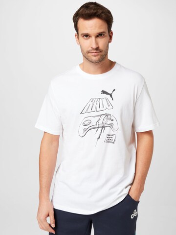 PUMA - Camisa funcionais 'RKDO' em branco: frente