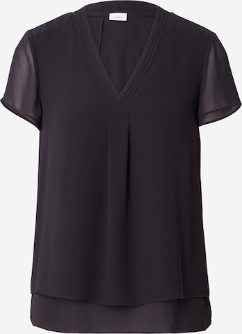 Camicia da donna di s.Oliver BLACK LABEL in nero: frontale