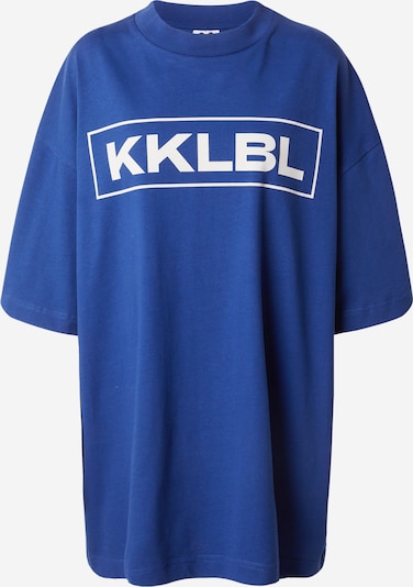 Karo Kauer T-Shirt in dunkelblau / limette / weiß, Produktansicht
