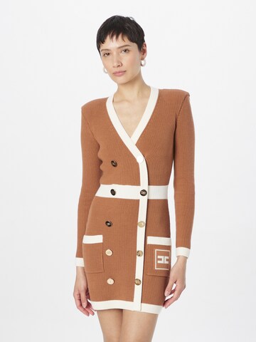 Elisabetta Franchi Knit dress in Brown: front