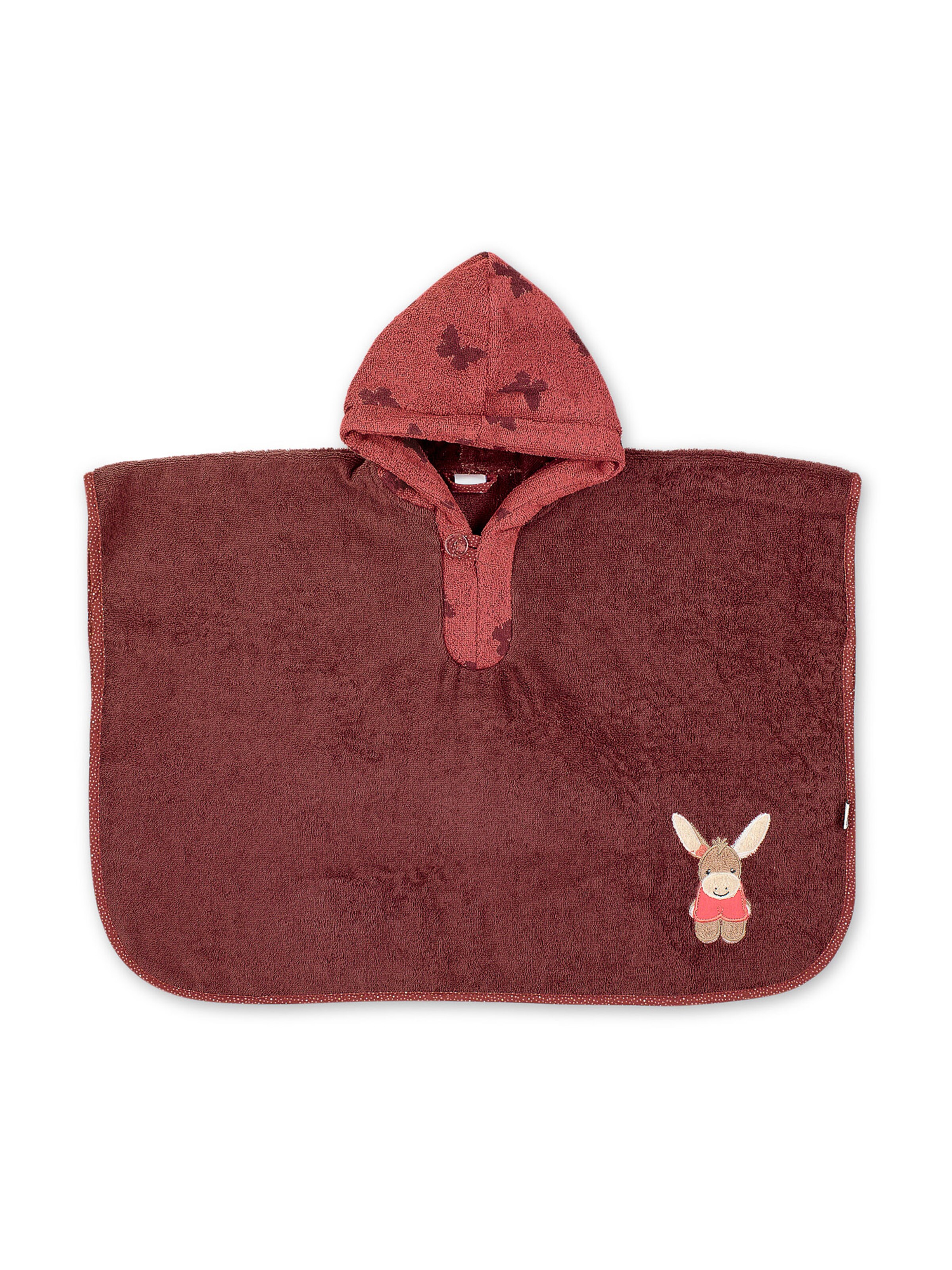 Kinder Kids (Gr. 92-140) STERNTALER Poncho 'Emmily' in Pastellrot, Dunkelrot - WM20554 Kinder Kids (Gr. 92-140) STERNTALER Poncho 'Emmily' in Pastellrot, Dunkelrot - WM20554