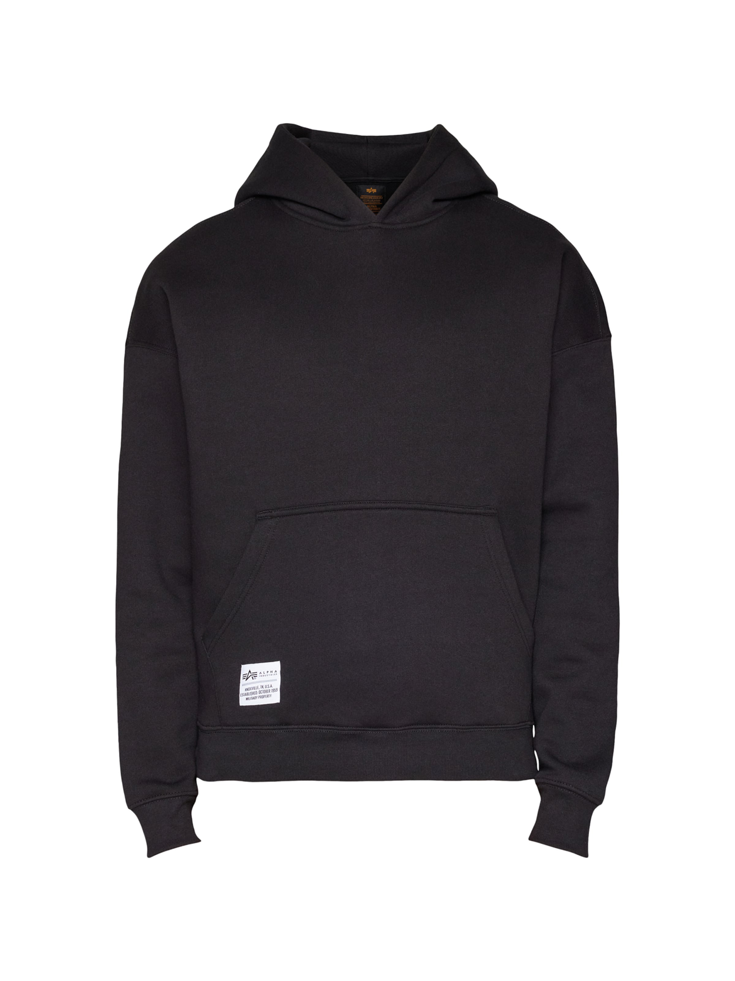 ALPHA INDUSTRIES Mikina – černá: přední strana