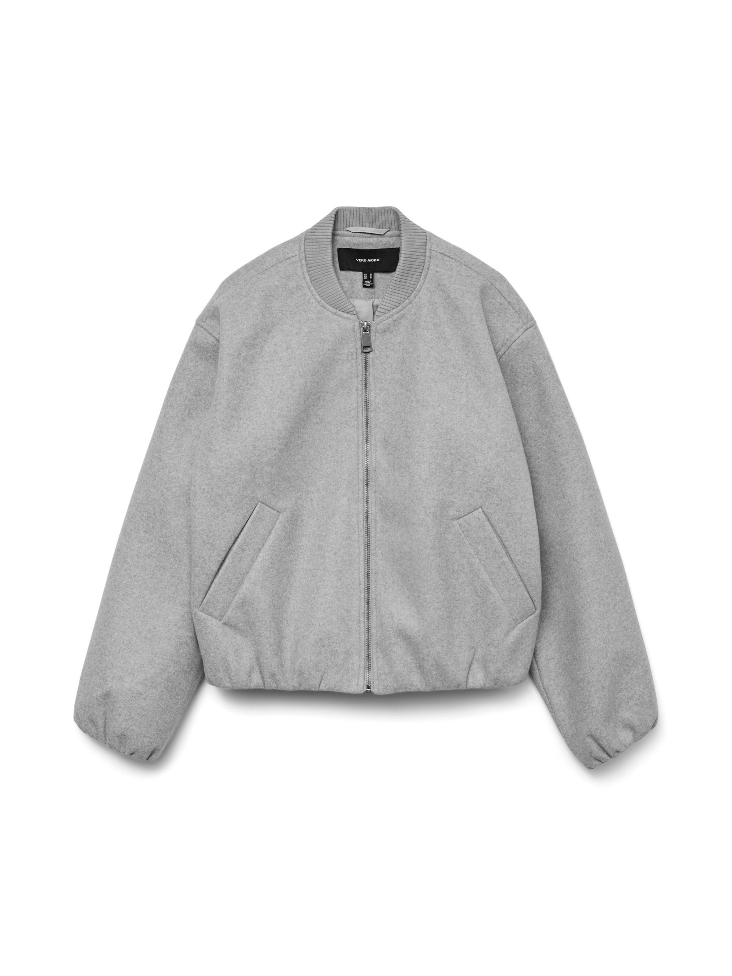 VERO MODA Tussenjas 'Popbella' in Grijs: voorkant