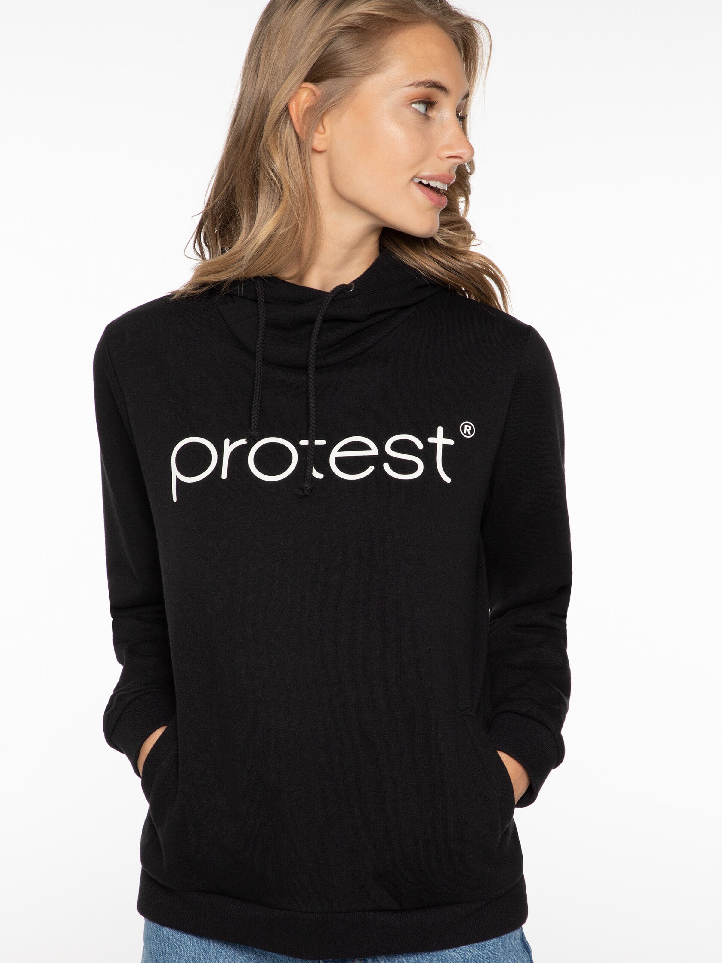 PROTEST Sweater 'CLASSIC LOGO HOODY' in Black