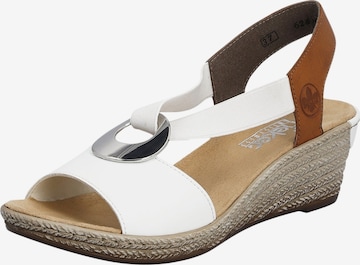 Sandales Rieker en blanc : devant