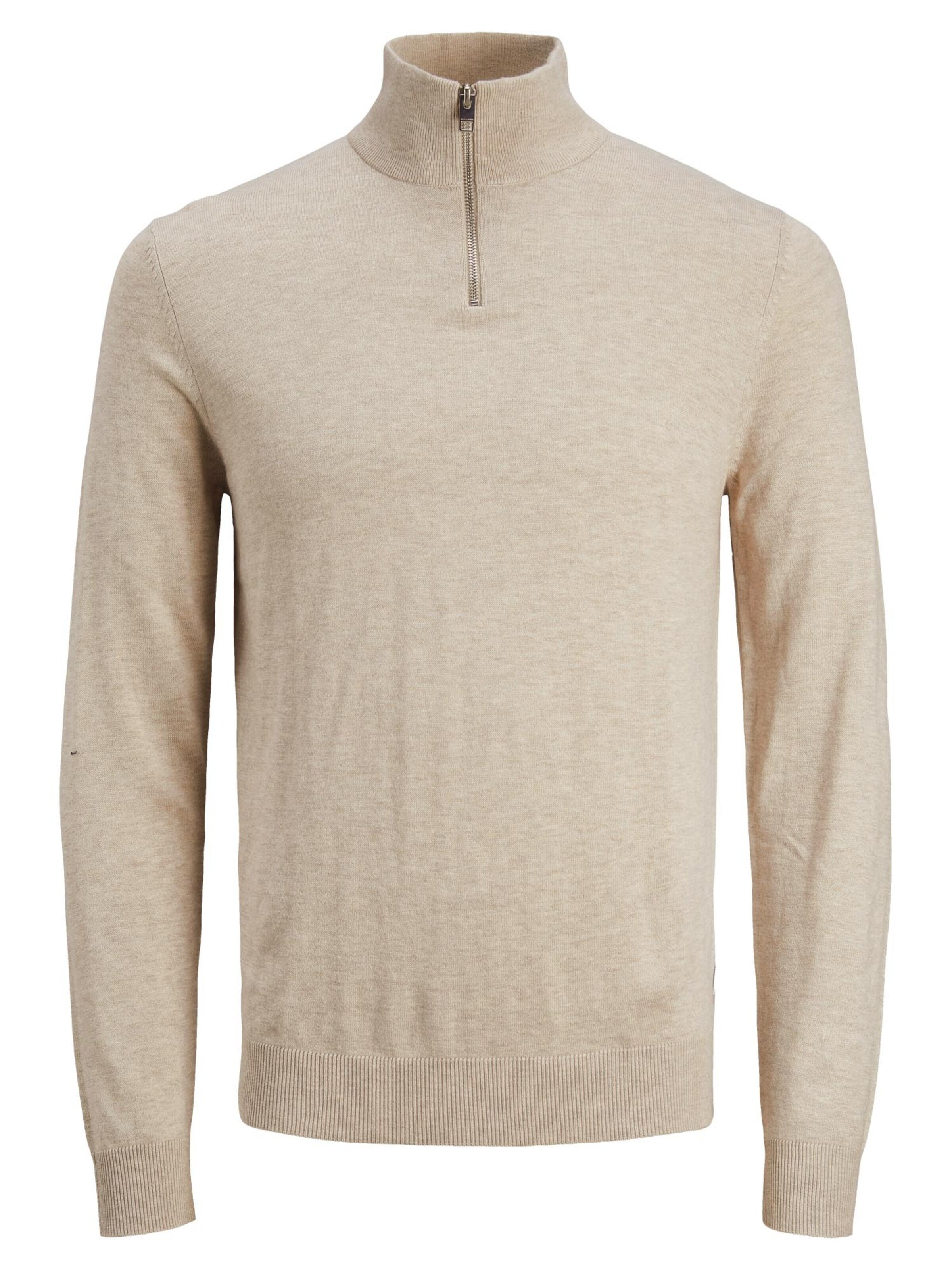 JACK & JONES Pullover 'Emil Knit'‌‌‌ in Beige: Vorderseite