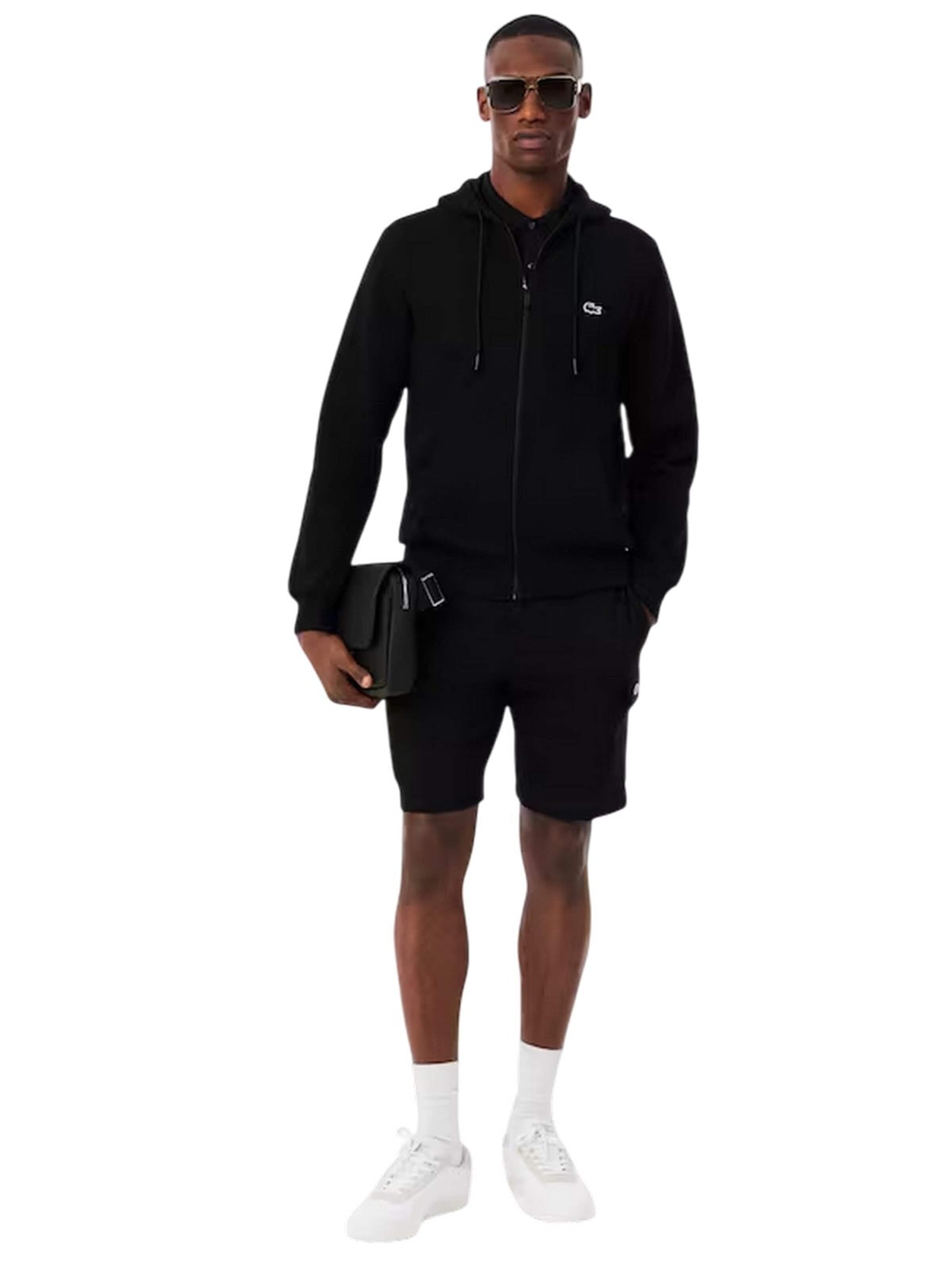 LACOSTE Sweatjacke‌‌‌‌‌‌‌ in Schwarz: Vorderseite