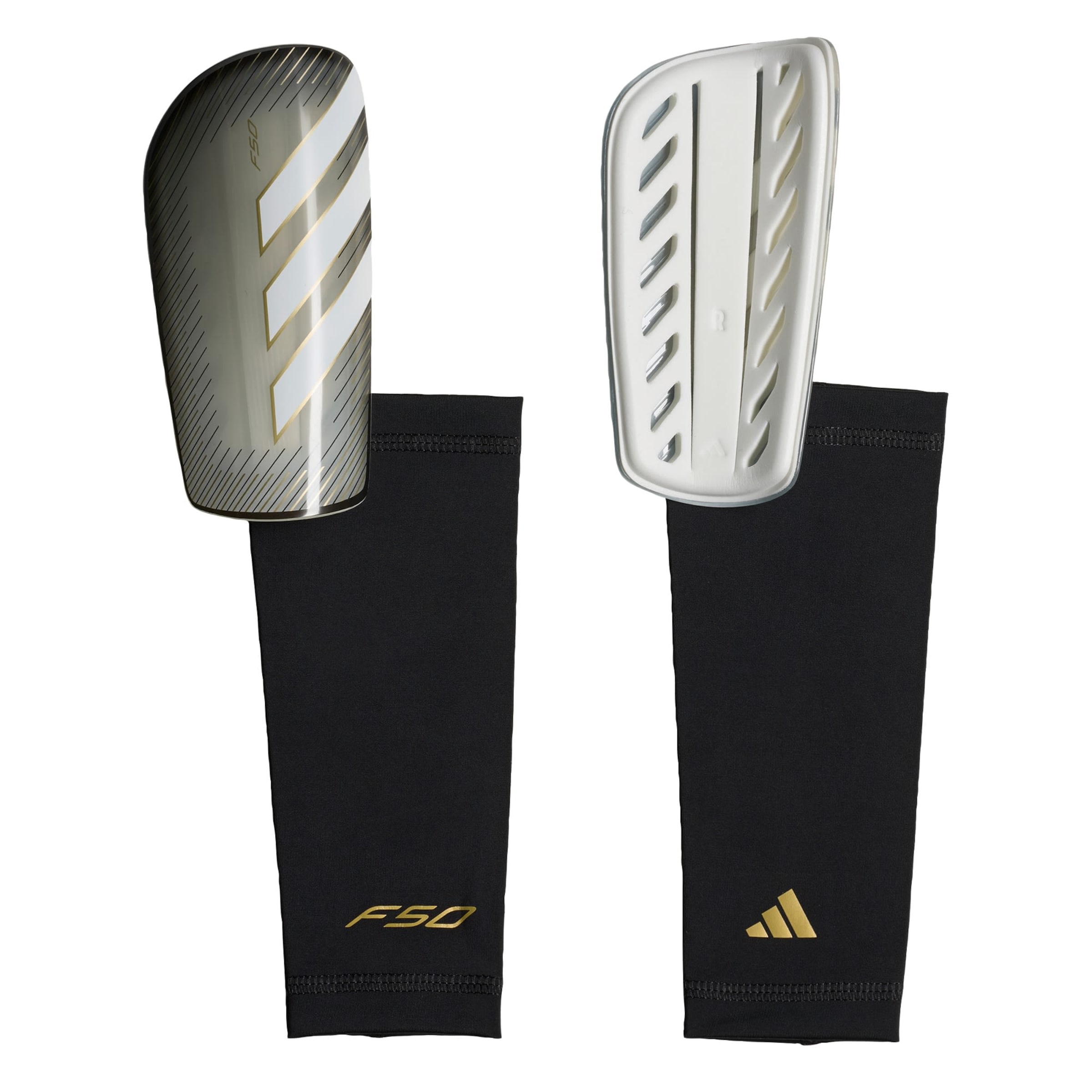 ADIDAS PERFORMANCE - Protetor 'F50 League' em cinzento: frente