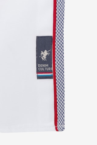 DENIM CULTURE - Ajuste regular Camisa 'MARCUS' en blanco