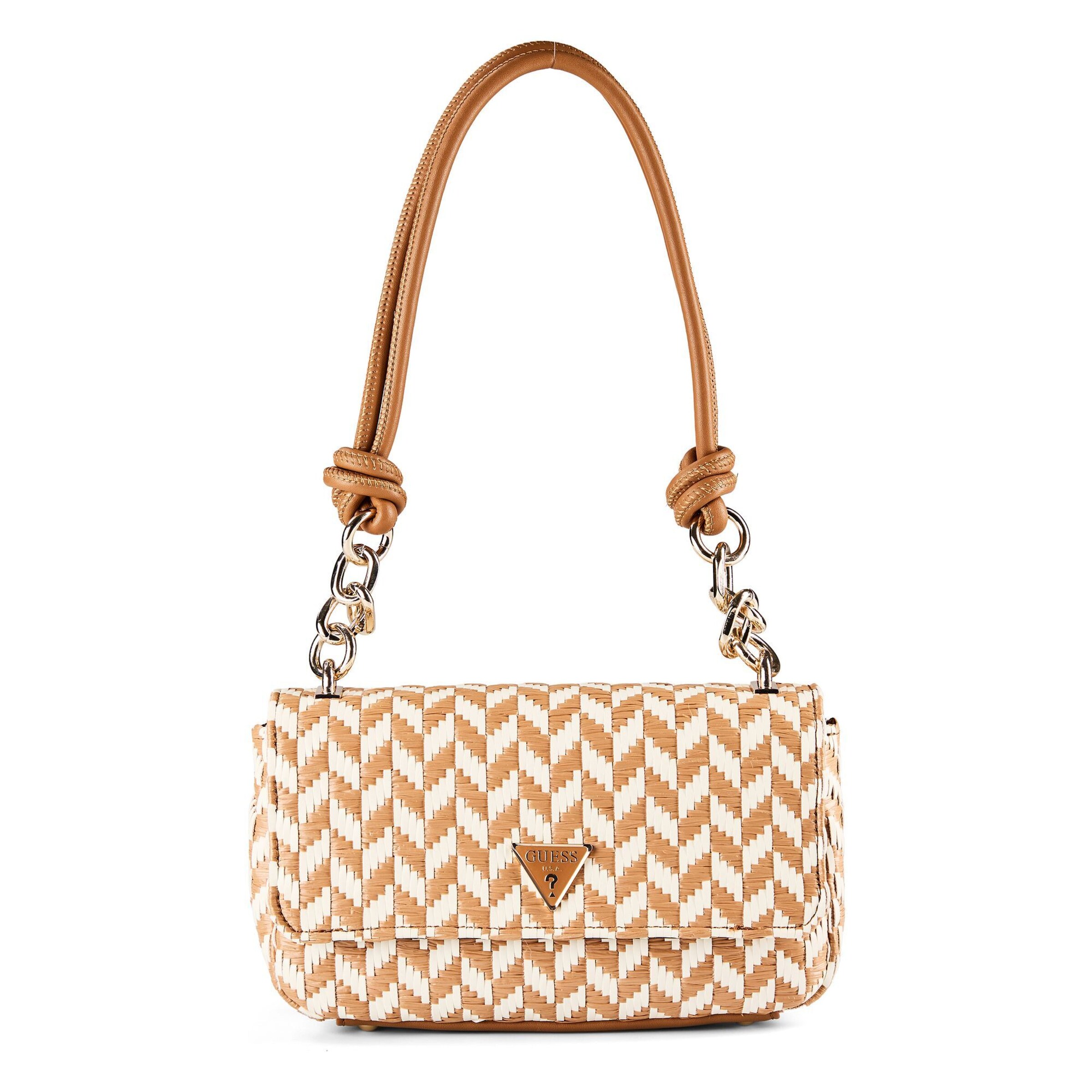 Borsa a spalla 'Tessi' GUESS di colore marrone / bianco, Visualizzazione prodotti