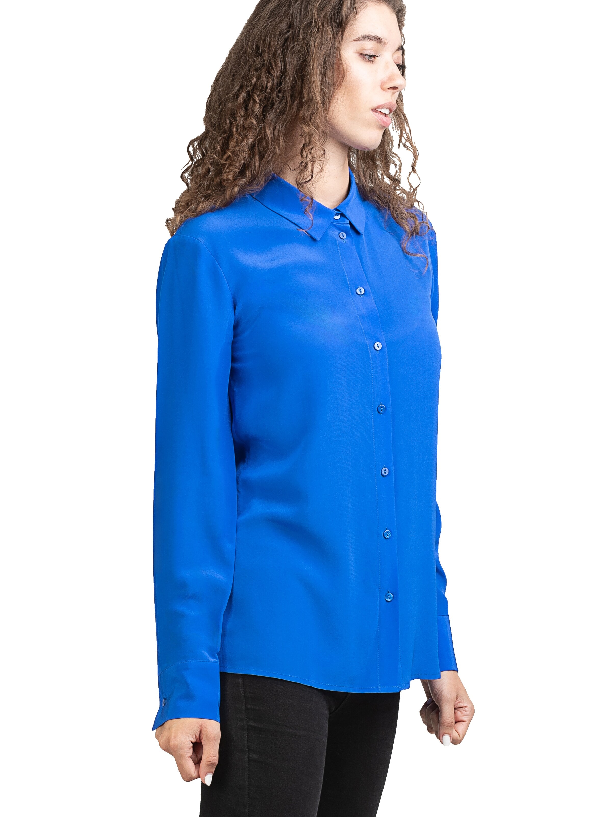 Posh Gear Blouse 'Seidenbluse Collettoseta' in Blauw
