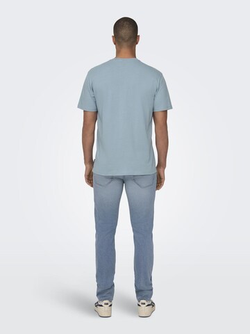 Only & Sons T-Shirt 'KIM' in Blau