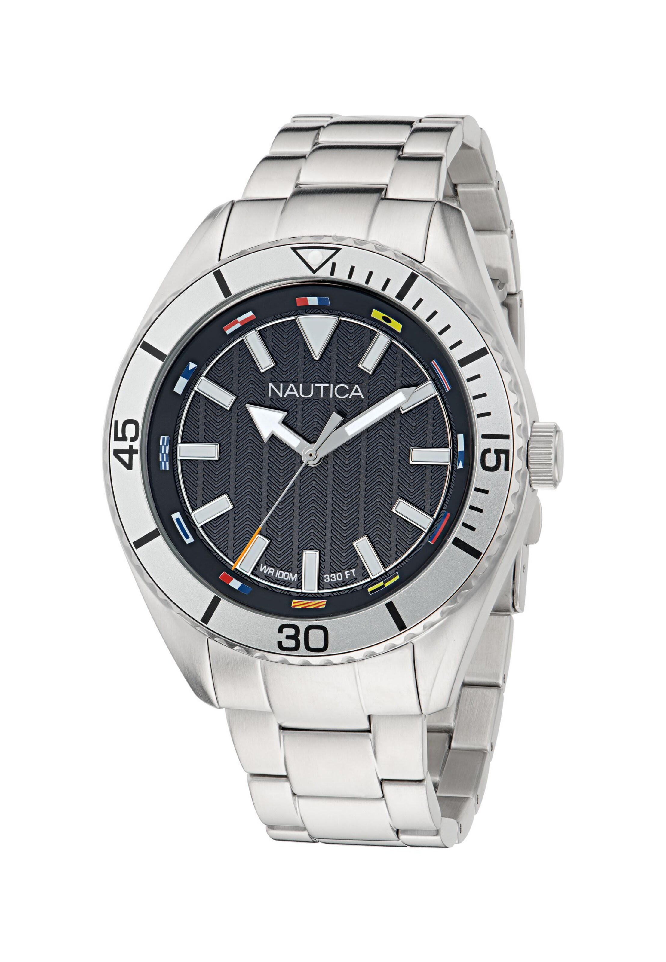 NAUTICA Analoguhr 'NCT WINDWARD' in Silber: Vorderseite