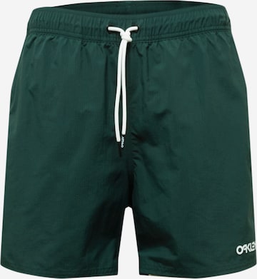 OAKLEY Swimming Trunks 'ALL DAY' in Green: front