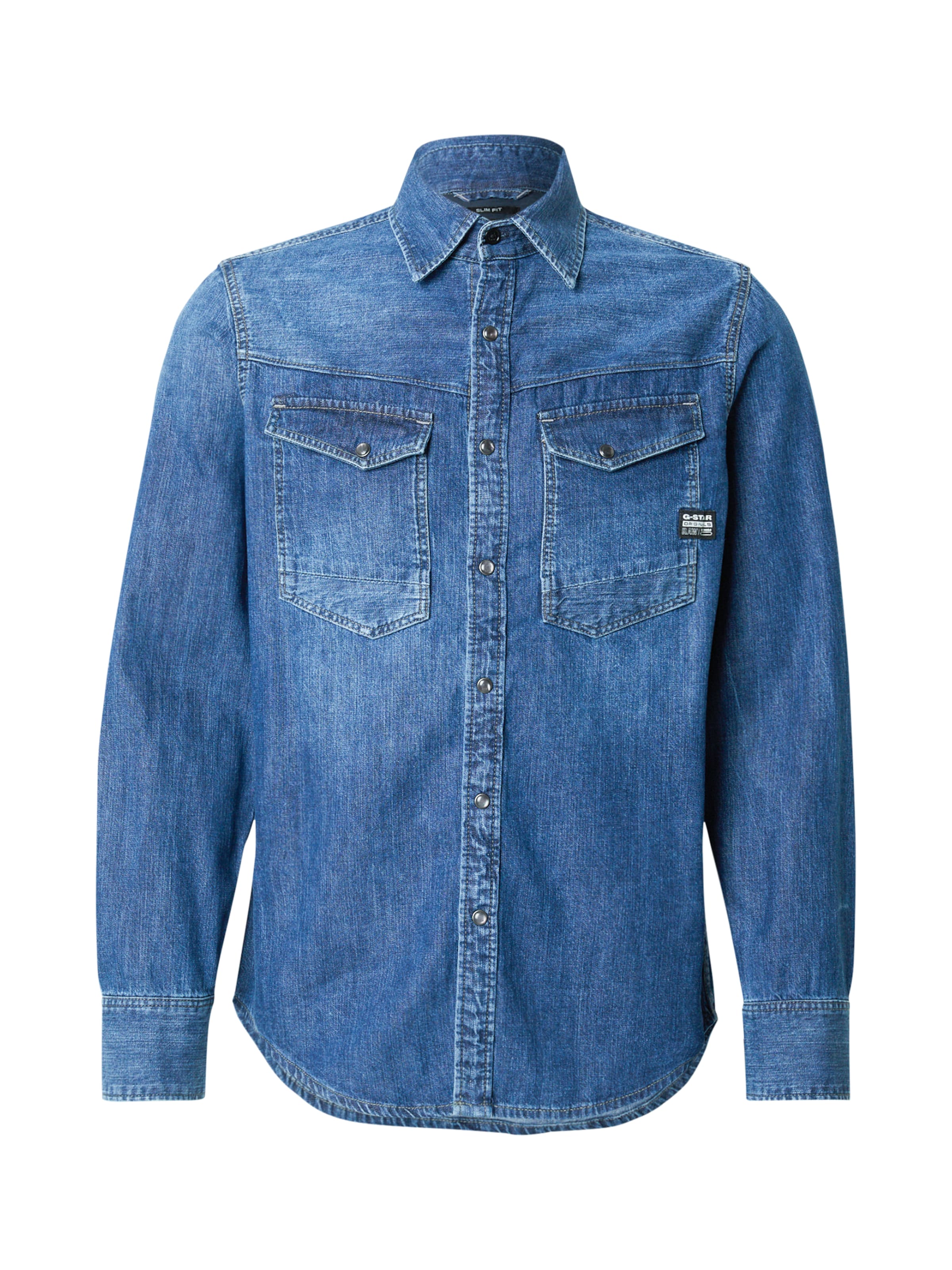G-STAR Slim fit Overhemd in Blauw: voorkant