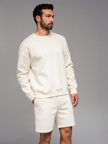 Sweat-shirt Ombre en beige