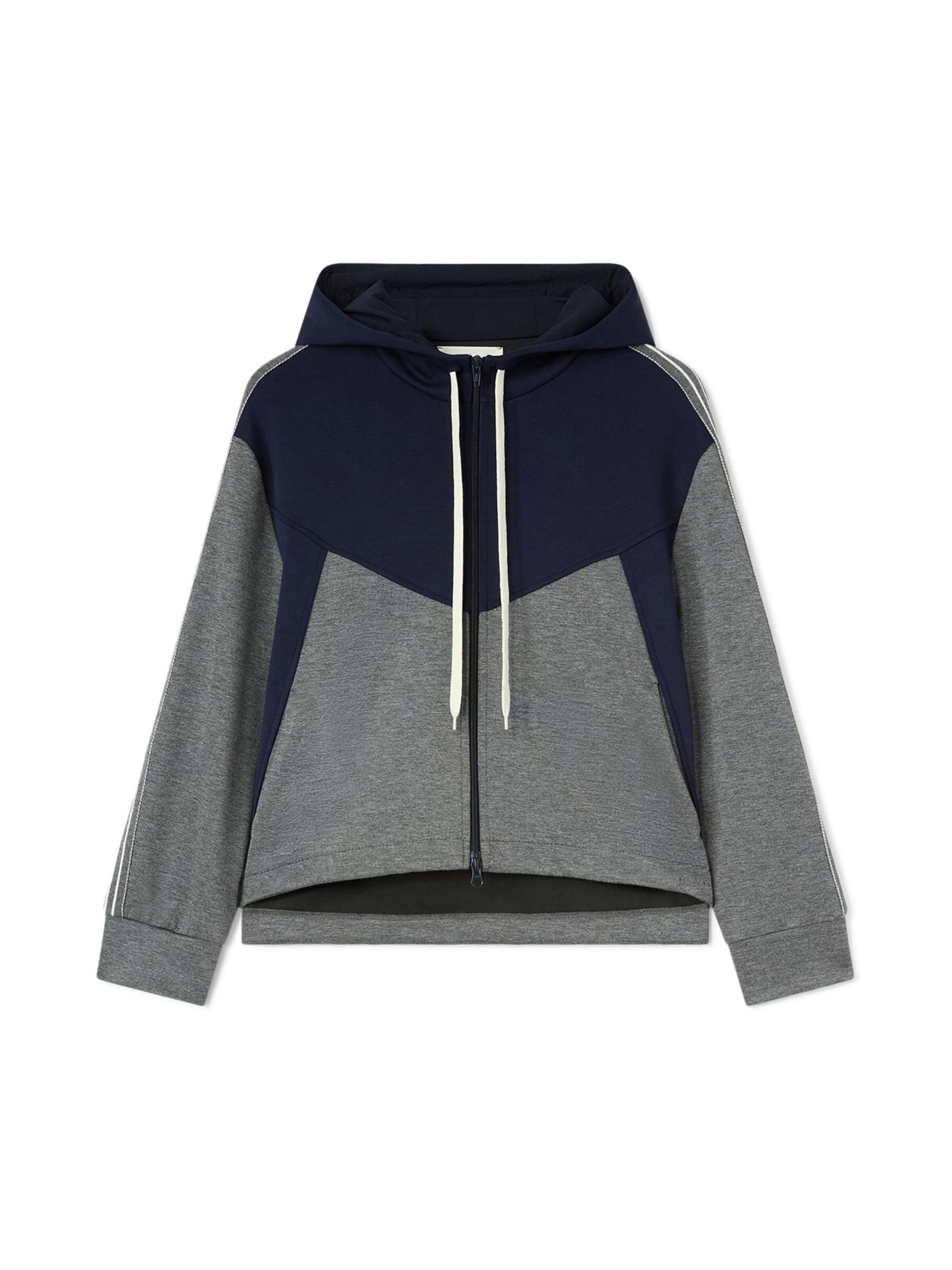 MOTIVI Sweatvest in Grijs: voorkant