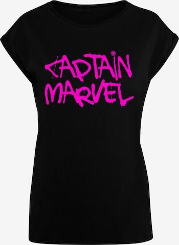 T-shirt 'Captain Marvel' ABSOLUTE CULT en noir : devant