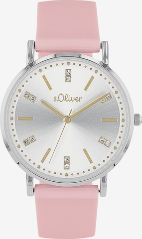 s.Oliver Analog Watch in Pink: front