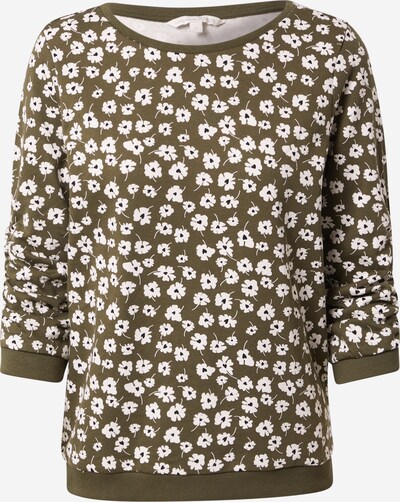 TOM TAILOR DENIM Sweatshirt in de kleur Olijfgroen / Zwart / Offwhite, Productweergave